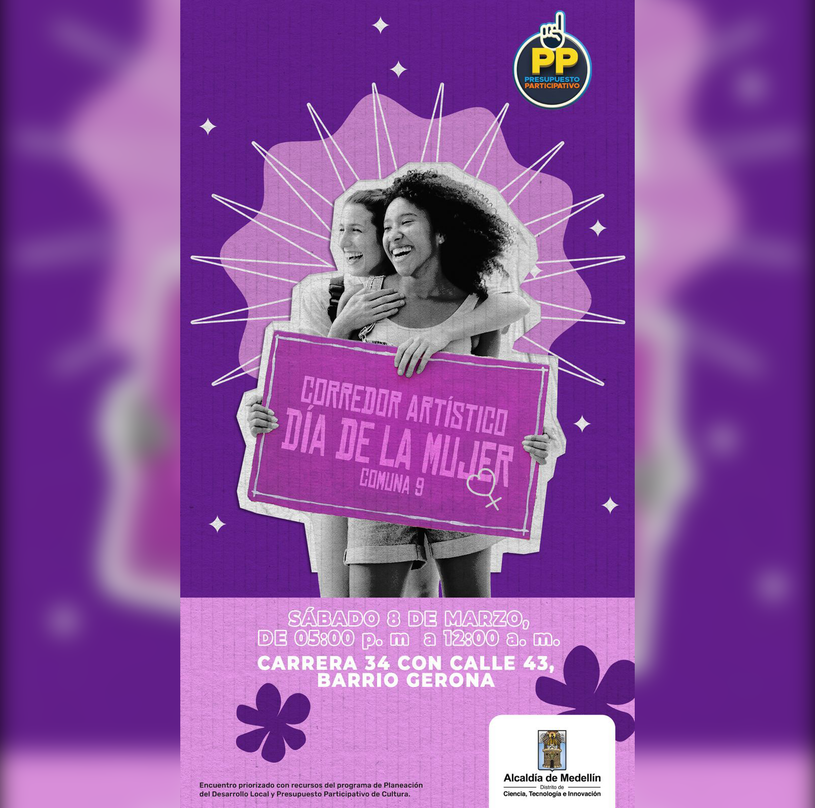 Corredor artístico día de la mujer (Barrio Gerona).