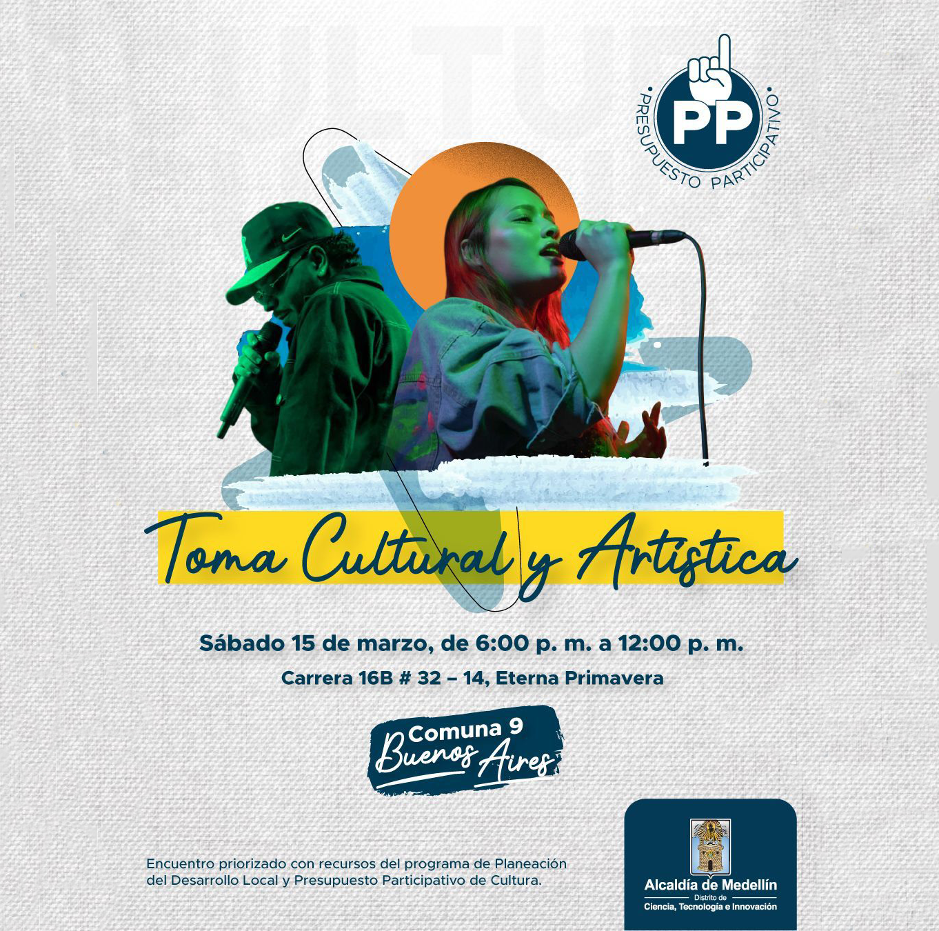 Toma Cultural y artística en Eterna Primavera.