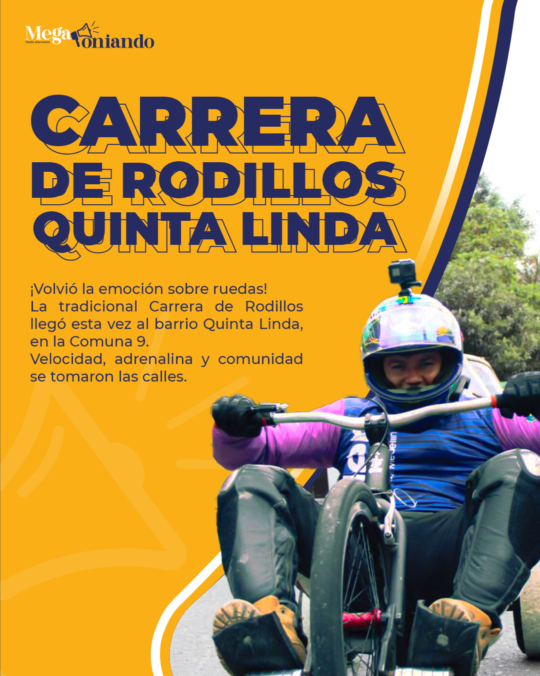 Rodillos, tradición y velocidad: así se vive la carrera en la Comuna 9