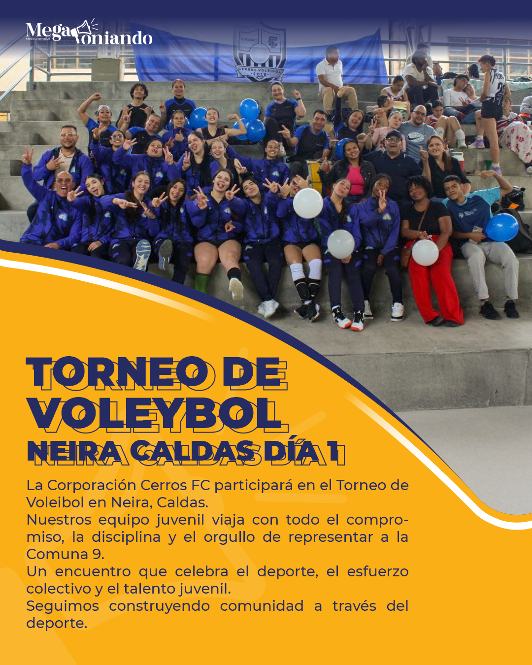 Cerros FC: Orgullo de la Comuna 9 en el Torneo Departamental de Voleibol
