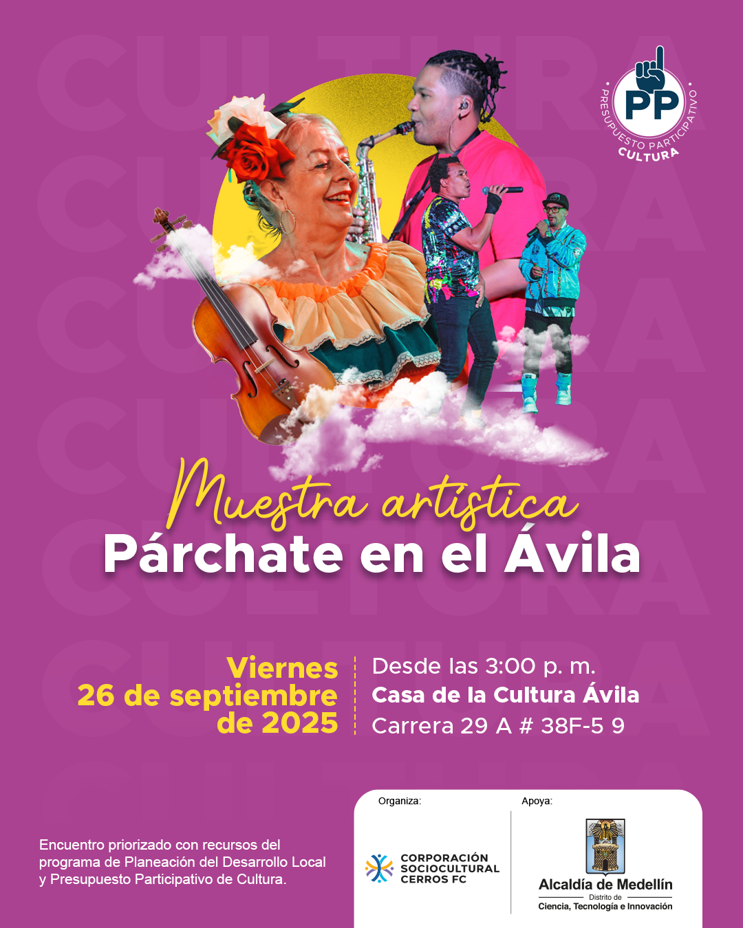 Parceros de la 9: Invitación a “Párchate en el Ávila”, una muestra artística y cultural para toda la comunidad
