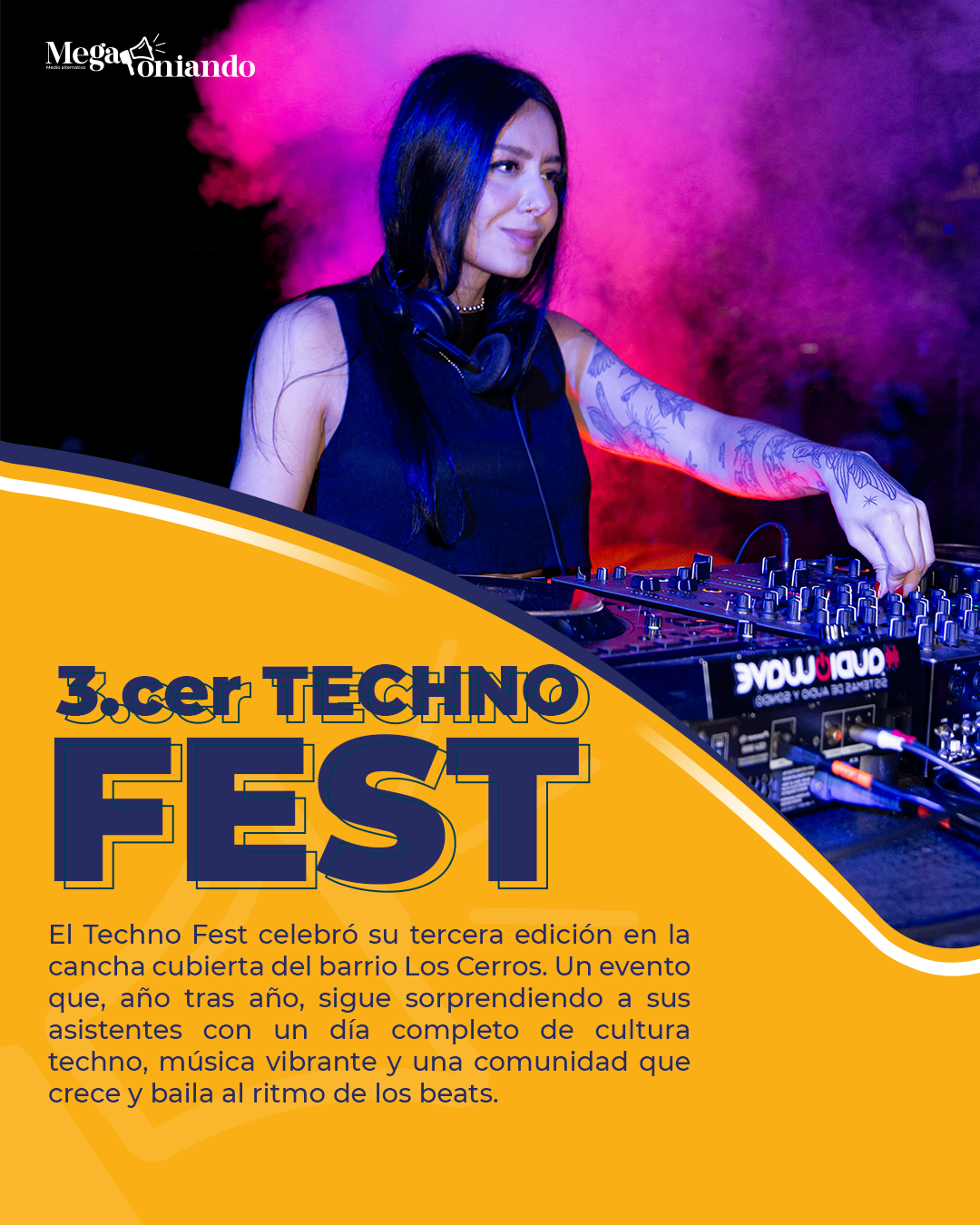 El Techno Fest celebró su tercera edición en la cancha cubierta del barrio Los Cerros
