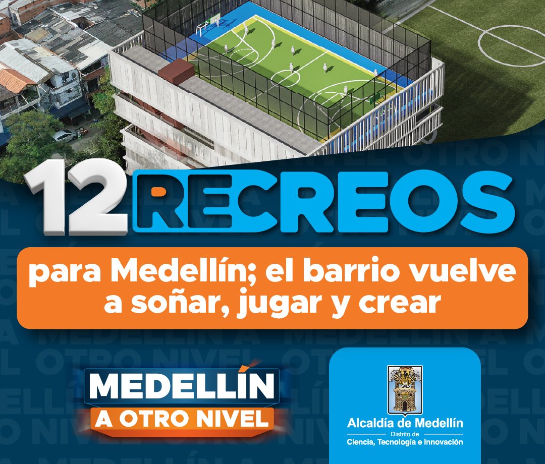 Medellín tendrá 12 Recreos: edificios para el deporte y la cultura en el corazón de los barrios.